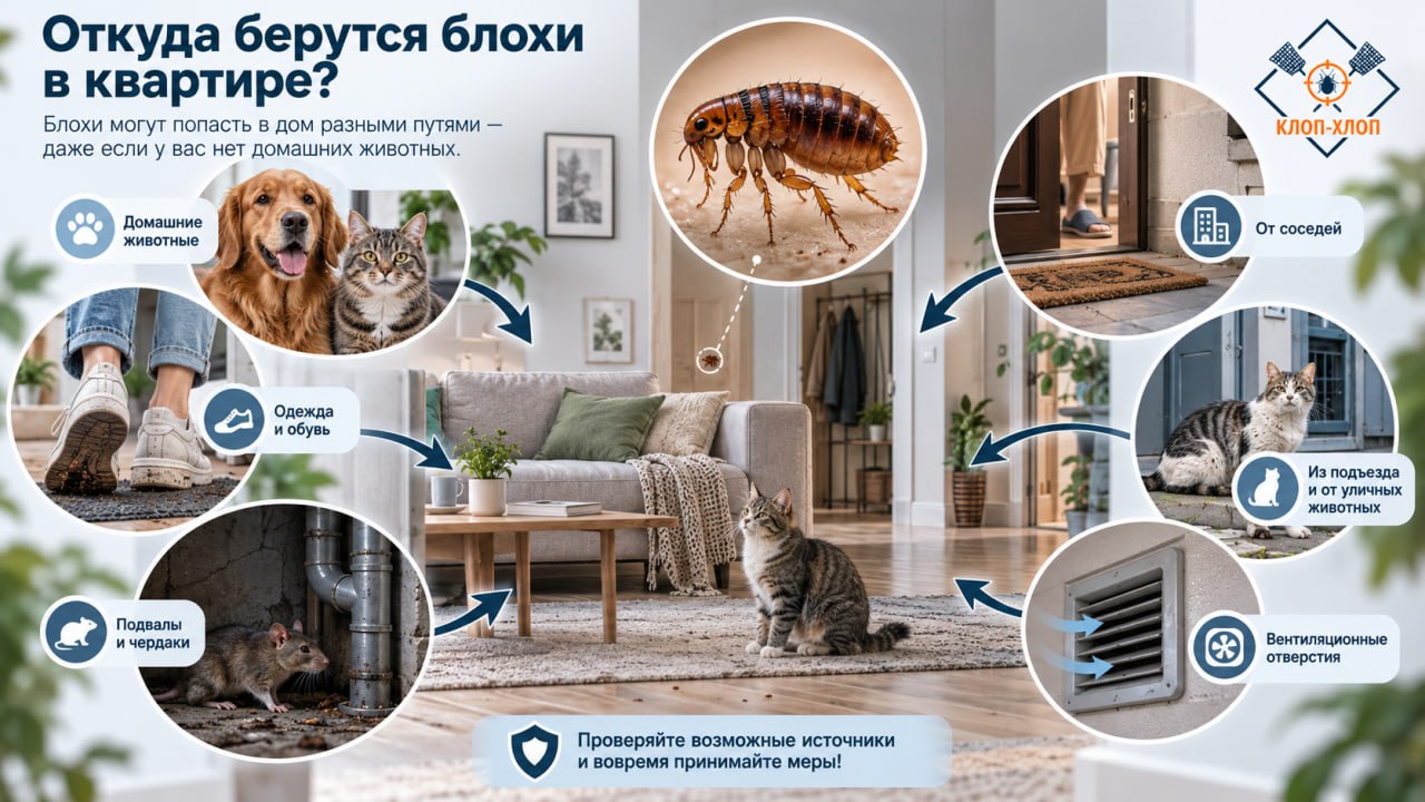 Почему в офисе появляются блохи
